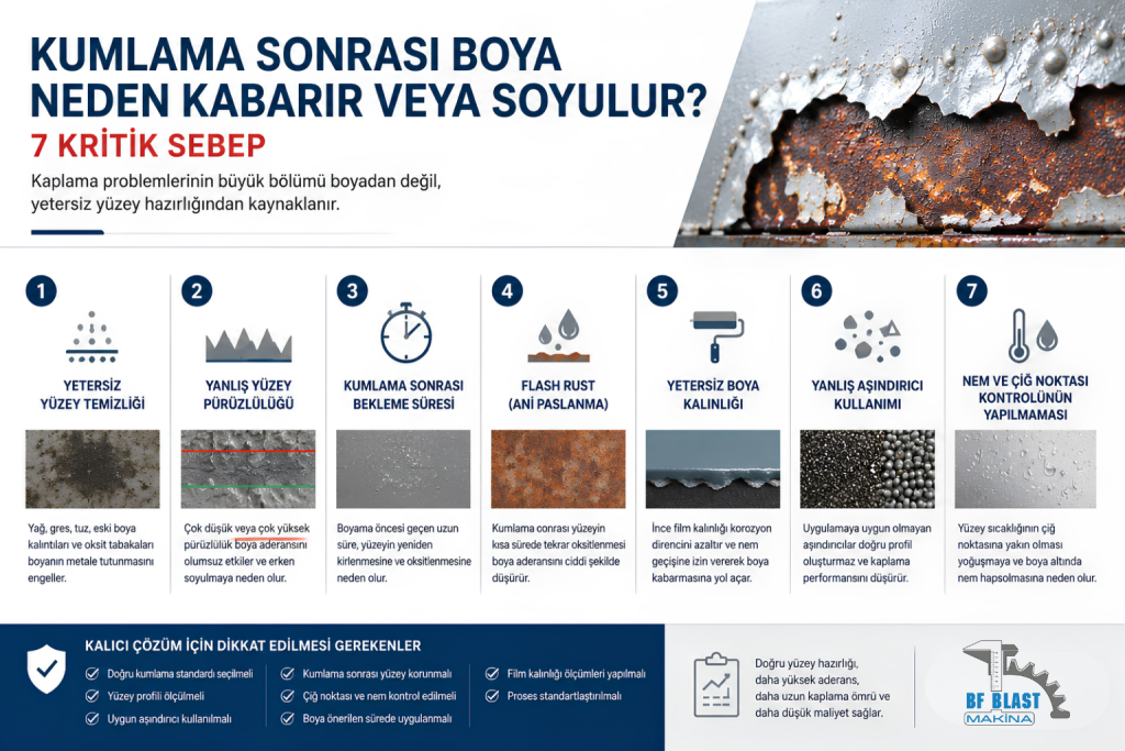 Kumlama Sonrası Boya Neden Kabarır veya Soyulur? 7 Kritik Sebep